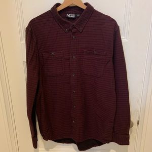 Vans Maroon Cotton Flannel Shirt Size L